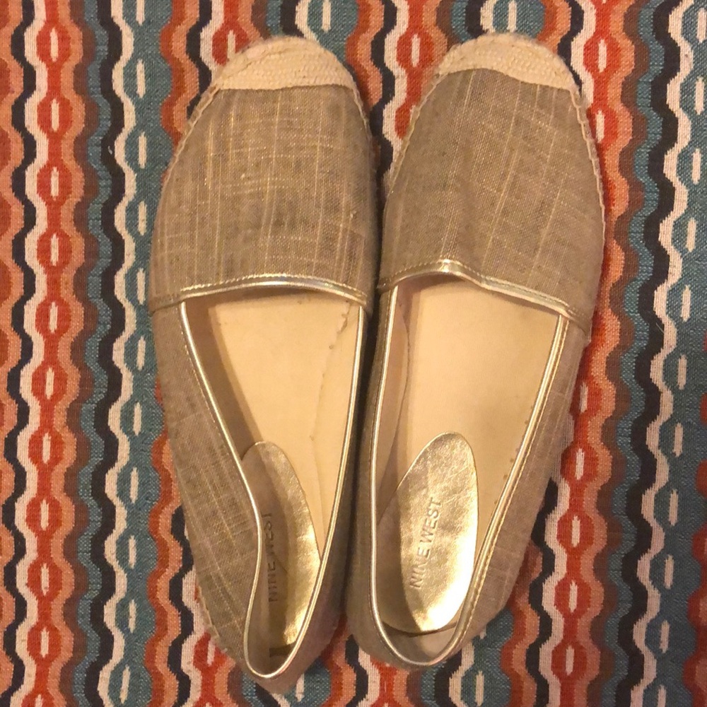 Nine West linen loafers
